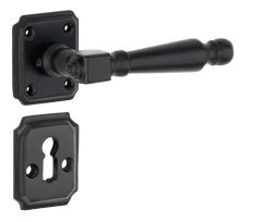 Deurklink op rozet Arlon inclusief sleutelplaatje ijzer zwart