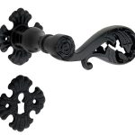 Deurklink op rozet Kasteel inclusief sleutelplaatje ijzer zwart