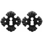 Set van twee sleutelplaatjes Kasteel ijzer zwart