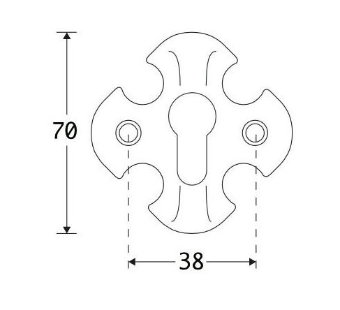 Set van twee PC-Plaatjes Kasteel ijzer zwart - Afbeelding 2