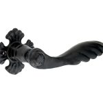 Deurklink op rozet Hek ijzer zwart