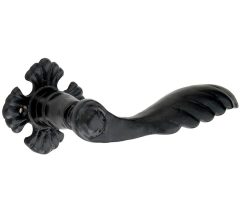 Deurklink op rozet Hek ijzer zwart