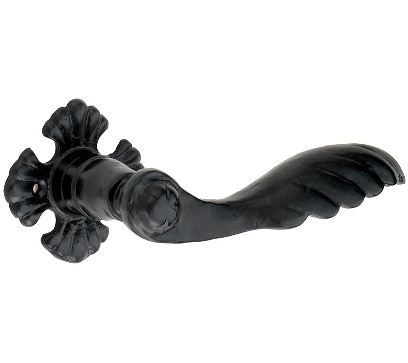 Deurklink op rozet Hek ijzer zwart