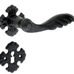 Deurklink op rozet Hek inclusief sleutelplaatje ijzer zwart