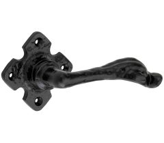 Deurklink op rozet Oxford ijzer zwart