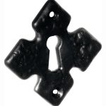 Sleutelplaatje Ruit ijzer zwart