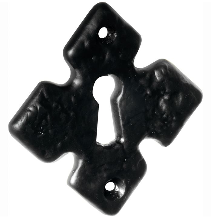 Sleutelplaatje Ruit ijzer zwart