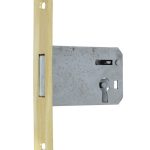 Insteekslot rechts 45 mm met rechte messing voorplaat (zonder sleutel)