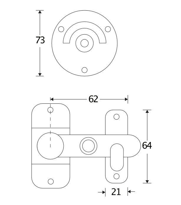 WC-overslag Oxford ijzer zwart - Afbeelding 2