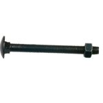 Slotbout met moer M7 x 50 mm staal zwart