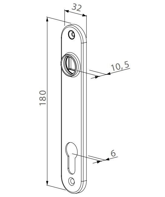 LOCINOX Afdekplaat PC92 voor insteeksloten rvs 2 stuks - Afbeelding 2