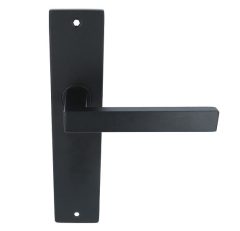 Deurklink Basis Vierkant zwart Op langschild Blind