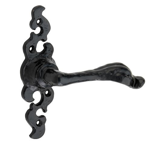 Deurklink op rozet Volendam ijzer zwart