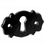 Sleutelplaatje horizontaal ijzer zwart