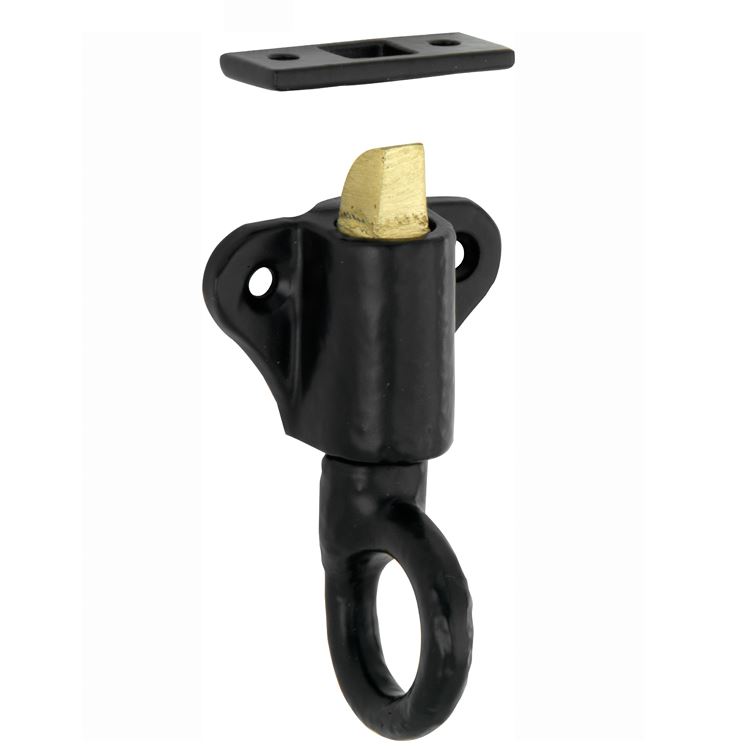 Raamknip Oxford met sluitplaat ijzer zwart