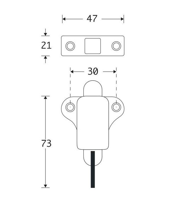 Raamknip Oxford met sluitplaat ijzer zwart - Afbeelding 2