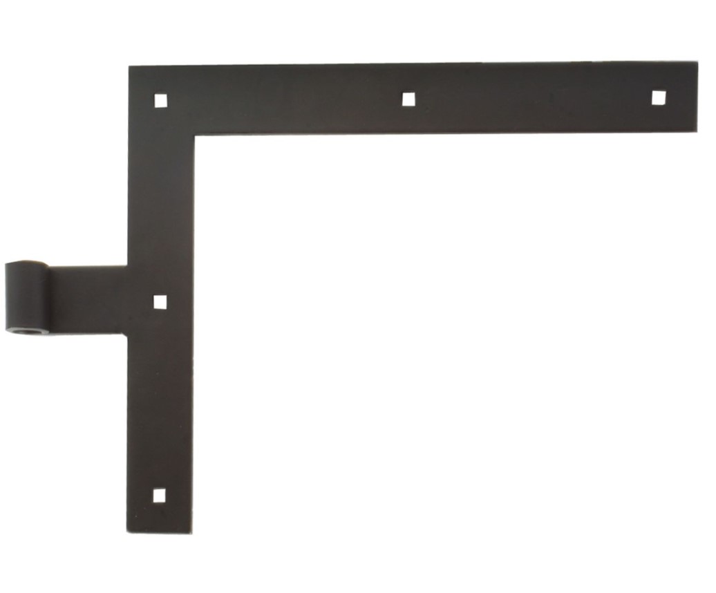 Hoekheng links 40 cm recht voor draaipen 14 mm staal zwart