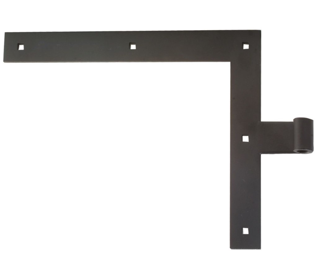 Hoekheng rechts 40 cm recht voor draaipen 14 mm staal zwart