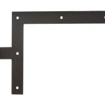 Hoekheng links 30 cm recht voor draaipen 14 mm staal zwart