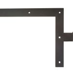 Hoekheng rechts 30 cm recht voor draaipen 14 mm staal zwart