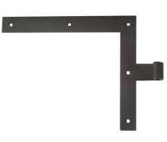 Hoekheng rechts 30 cm recht voor draaipen 14 mm staal zwart
