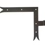 Hoekheng rechts 40 cm visstaart voor draaipen 14 mm staal zwart