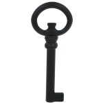 Sleutel zamak mat zwart 80 mm