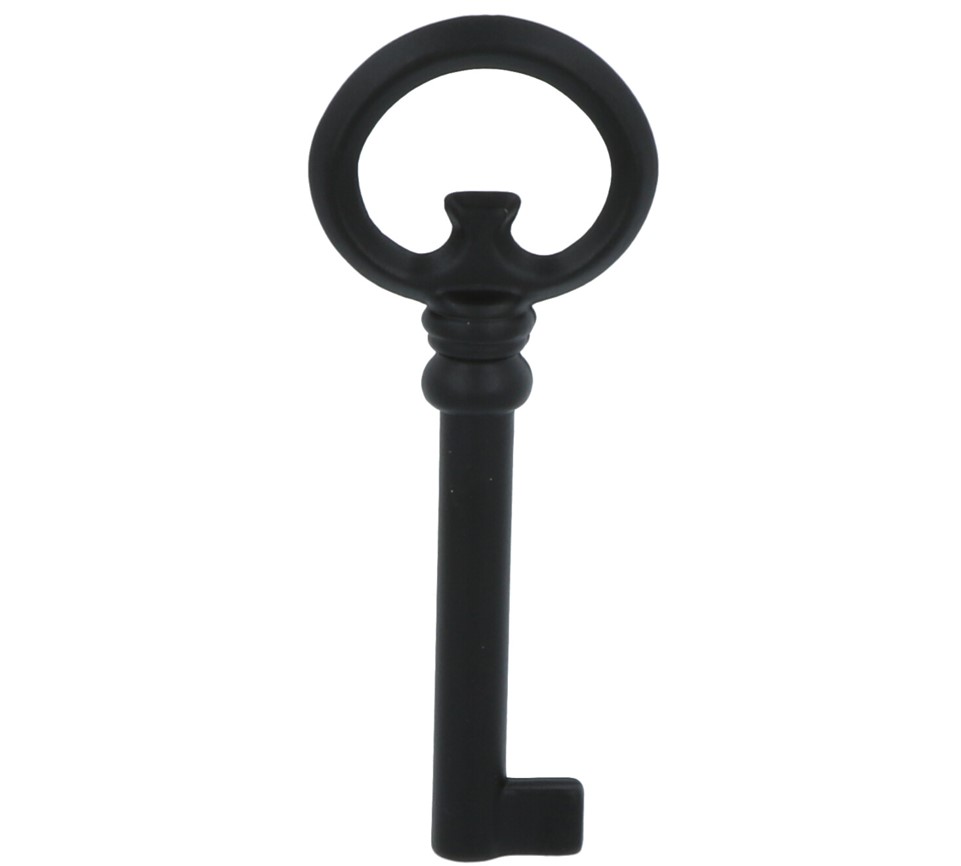 Sleutel zamak mat zwart 80 mm