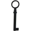 Sleutel zamak mat zwart 78 mm