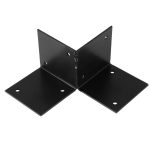 Starx paalhouder vloermodel open 91 x 91 mm zwart