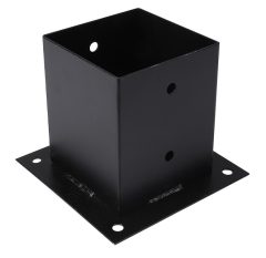 Starx Paalhouder op plaat 122x122 mm zwart