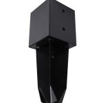 Starx paalhouder voor beton 120x120 mm zwart