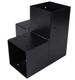 Starx paalverbinder 3-weg hoekmodel 120x120 mm zwart