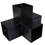 Starx paalverbinder 4-weg 120x120 mm zwart