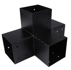 Starx paalverbinder 4-weg 120x120 mm zwart