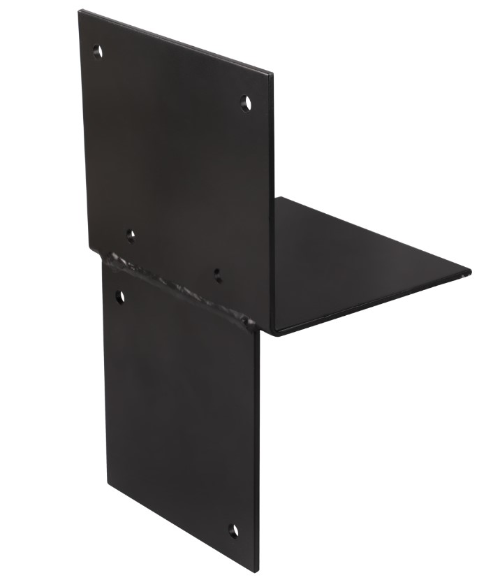 Starx paalverbinder 3-weg T-model open 91 x 91 mm zwart - Afbeelding 2