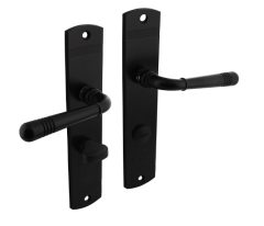 Intersteel deurklink Helena op schild 230x44mm WC63/8 zwart