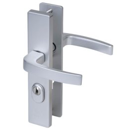 Nemef veiligheidsbeslag PC72 langschild kruk/kruk 3417-II met kerntrek beveiliging SKG3 aluminium F1