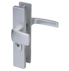 Nemef veiligheidsbeslag PC55 langschild knop/kruk 3415-II met kerntrek beveiliging SKG3 aluminium F1