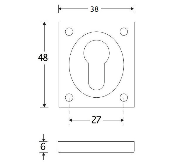 Set van twee PC-Plaatjes vierkant glans nikkel - Afbeelding 3