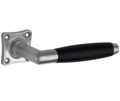 Deurklink op geveerd vierkant rozet Ton ebben mat nikkel ongelakt