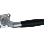 Deurklink op geveerd vierkant rozet Ton ebben mat chroom