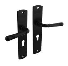 Intersteel deurklink Helena op schild 230x44mm PC55 zwart