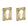 Set van twee PC-Plaatjes Vierkant messing antiek