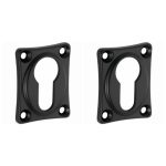 Set van twee PC-Plaatjes Vierkant mat zwart