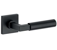 Deurklink op geveerd rozet verdekt Bauhaus mat zwart