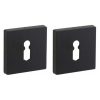 Set van twee Sleutelplaatjes Bauhaus verdekt mat zwart