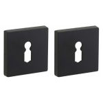 Set van twee Sleutelplaatjes Bauhaus verdekt mat zwart