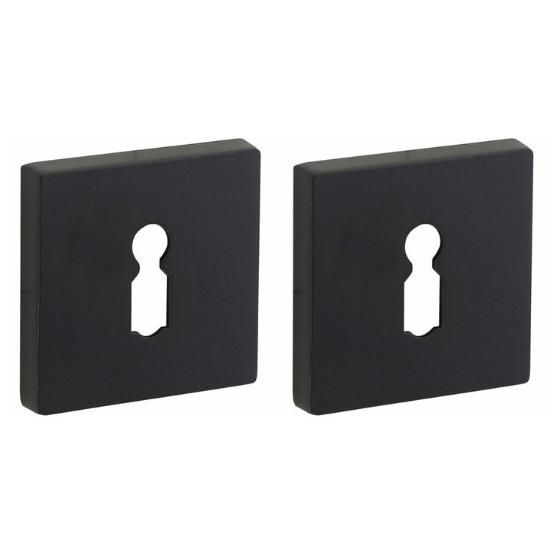 Set van twee Sleutelplaatjes Bauhaus verdekt mat zwart