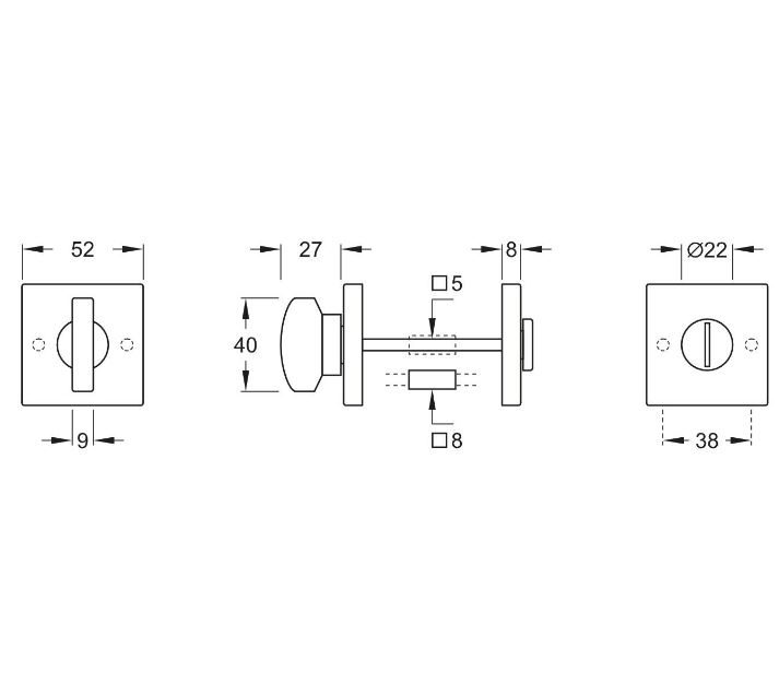 WC-Sluiting 5-8 mm Piatto verdekt glans nikkel - Afbeelding 2